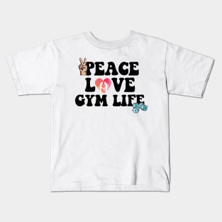 Peace Love Gym Life Kids T-Shirt